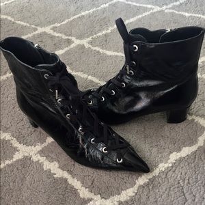 Zara lace up heels .